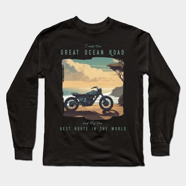 I rode the Great Ocean Road and it is the best motorcycle route in the world Long Sleeve T-Shirt by Bikerkulture